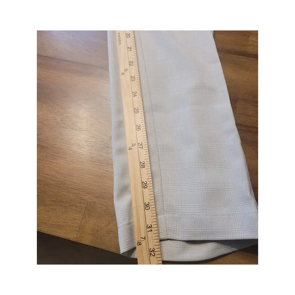 Greg Norman Men’s Beige Checkered Performance Pants 36x31 Gorpcore Golfcore Work